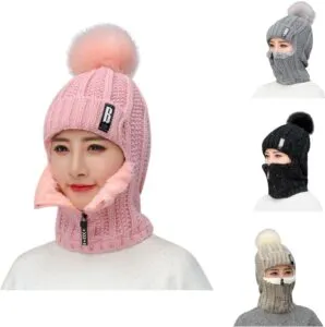 Cozy Winter Set with Knit Cap and Neck Warmer: Stay Warm in Style