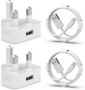 Top-Quality MFi Certified iPhone Charger Bundle: Wall Plug and Lightning Cables
