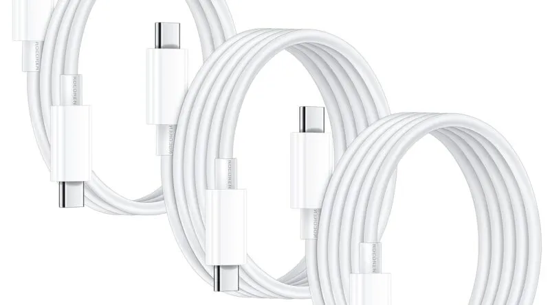 High-Speed iPhone 15 Charger USB-C Cables [3-Pack] for Lightning Fast Charging