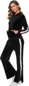 Indulge in the Blissful Comfort of the Women Long Sleeve Velour Tracksuit