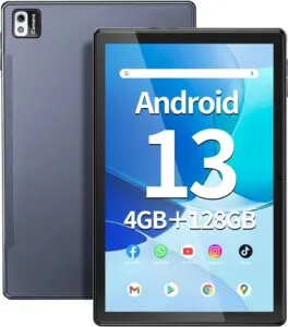 High-Performance 10.1 Inch Android 13 Tablet: 4GB RAM, 128GB Storage, FHD Display, Octa-core Processor, and More!