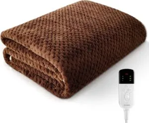 Stay Cozy with our Super Soft Electric Heated Throw Blanket - Single Bed Warmer