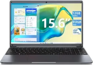 Powerful 15.6 Inch Laptop with 12GB RAM and 512GB SSD Storage