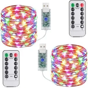 Vibrant 33ft Multicolor Christmas Fairy Lights - Create Enchanting Holiday Moments!