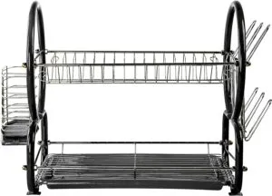 How to Organize Your Kitchen with the SQ Professional 2 Tier Dish Drainer Rack with Drip Tray