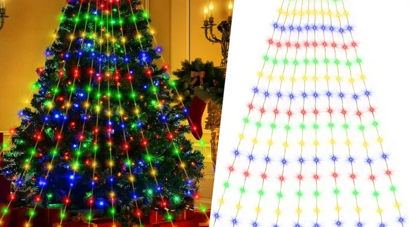 Festive Christmas Tree Lights: 280 LEDs, 8 Modes, Indoor and Outdoor Decoration