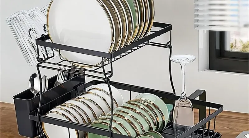 Efficient 2-Tier Dish Drainer Rack: Your Kitchen's Perfect Organizing Solution