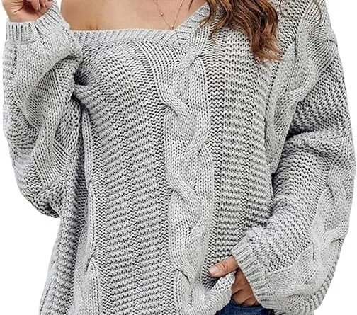 Women's Winter V Neck Casual Knitted Jumper: Stylish Comfort for Every Occasion