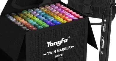 Vibrant 82-Piece Colorful Marker Set for Art Enthusiasts - Twin Marker Pens with Storage Bag and Base