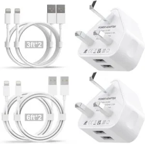 Power in Pairs: MFi Certified iPhone Charger and Cable Set for Swift Charging