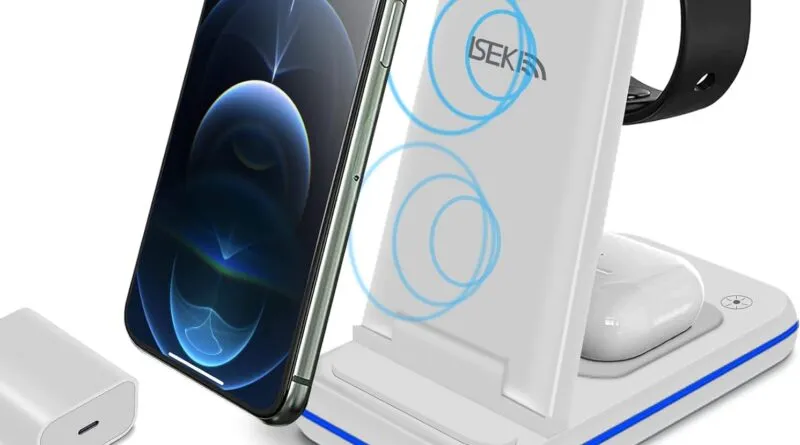 Effortless Charging: ISEKIE 3 In 1 Wireless Charger for iPhone and Apple Watch