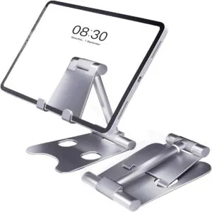 Elevate Your Device Usage with Foldable Aluminium Multi-Angle Desktop Holder
