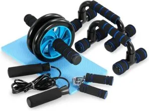 Unleash Core Power: TOMSHOO 5-in-1 Abdominal Exercise Roller Set for Home and Gym Fitness
