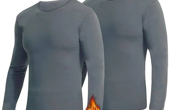 Winter Ready: YUSHOW 2 Pack Thermal Underwear Tops for Men!