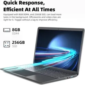 Efficient Performance: Naclud 15.6" Laptop with 8GB RAM and Quad-Core Processor