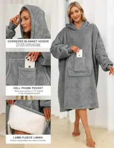 Cozy Comfort: Svanco Hoodie Blanket - Oversized Warmth for Women and Men