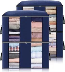 Organize with Ease: 4PCS Large Capacity Clothes Storage Bags Unveiled!