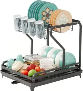 NETEL 2 Tier Dish Rack: A Practical and Durable Kitchen Storage Solution