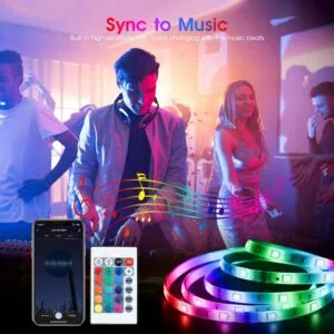 Illuminate Your Space with TASMOR’s Music Sync Color Changing LED Strip Lights