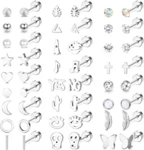 Dazzle Every Day: KALVICA 25 Pairs Small Stud Earrings Set Unveiled!