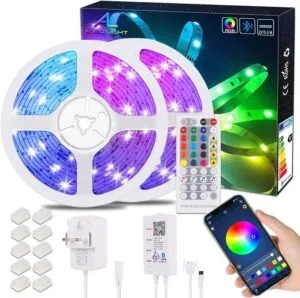 Create Ambiance: RGB LED Lighting with Music Sync - Perfect for Home and Christmas Decor