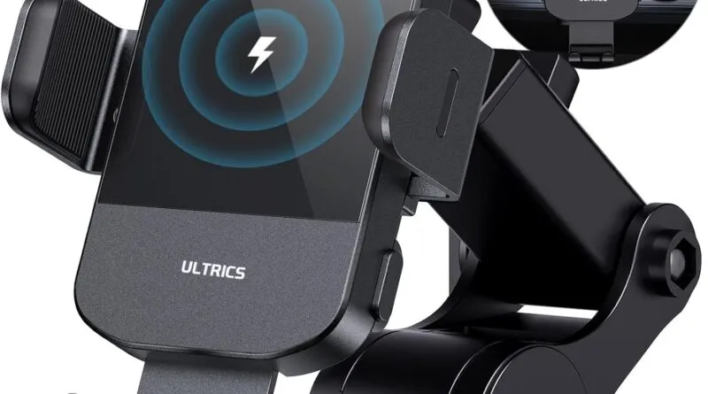 Drive Charged: ULTRICS 2in1 Wireless Car Charger Mount for Fast and Convenient Device Charging