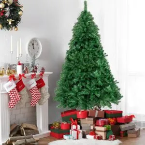 Elevate Your Holidays: Bonnlo 7ft Unlit Artificial Christmas Tree for Festive Indoor and Outdoor Decor