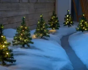 Illuminate Your Pathway with WeRChristmas Pre-Lit Christmas Tree Pathway Light Decorations