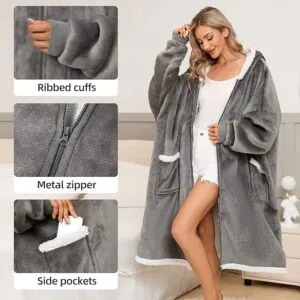 Cozy Up in Style: Vancavoo Hoodie Blanket - The Ultimate Winter Essential!