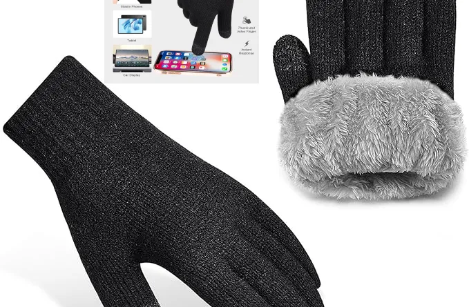 Warm Thermal Knit Gloves Touch Screen Winter