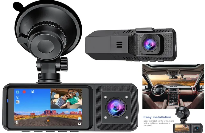 Capture Every Detail with Our Front and Inside Dashcams with Infrared Night Vision