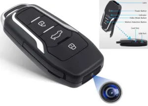 Covert Confidence: 1080P Spy Camera in a Mini Car Key Design with Motion Detection