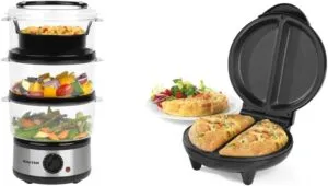 Ditch the Takeout, Embrace the Feast: Salter 3-Tier Steamer & Dual Omelette Maker - Your Kitchen Power Couple!