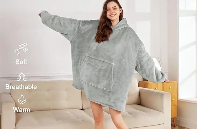 Snuggle Season Sorted: HIYATO's Oversized Blanket Hoodie - Your Cosy Companion!