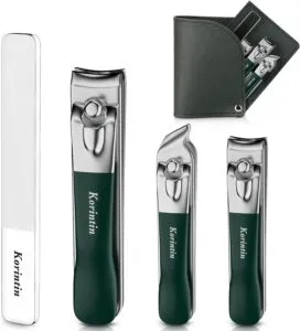 Upgrade Your Nail Care: Korintin Clippers Set - Precision Trimming Meets Stylish Convenience!