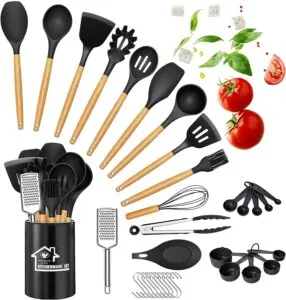 Ditch the Clutter, Conquer the Kitchen: OLIYA's 34-Piece Utensil Symphony!