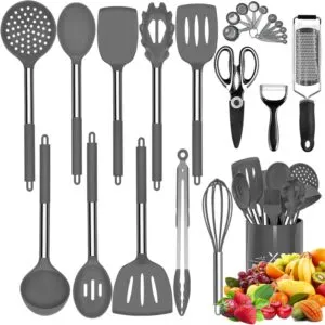 Tame the Kitchen Chaos: OLIYA Utensil Set - 24-Piece Bliss, Effortless Cooking!