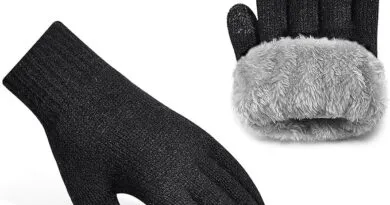 Warm Thermal Knit Gloves Touch Screen with Soft Thickened Fleece Lining and Silicone Particles for Driving Ski Sport