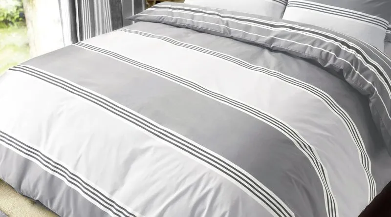 How to Give Your Bedroom a Modern Look with the Sleepdown Duvet Cover Set - Grey - Geometric Banded Stripe