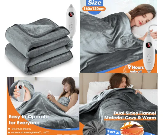 Chill Out, Warm Up: Cozy Comfort, Elevated Style with the HEMUYOA Heated Throw Blanket!