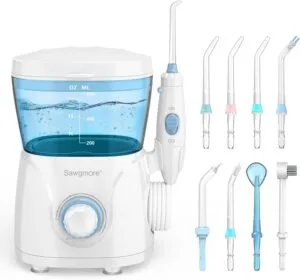 Blast Away Plaque, Boost Your Smile: Sawgmore Water Flosser - Deep Clean Confidence