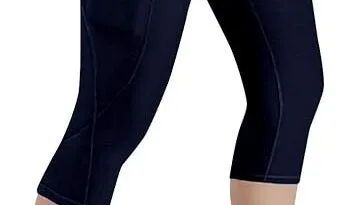 Women's High Waist Yoga Pants Capri 3/4 Length Workout Running Leggings