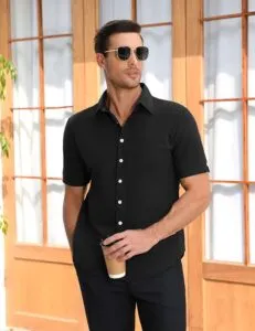 Unleash Your Inner Style with Voqeen Mens Short Sleeve Shirts - A Perfect Blend of Comfort and Elegance