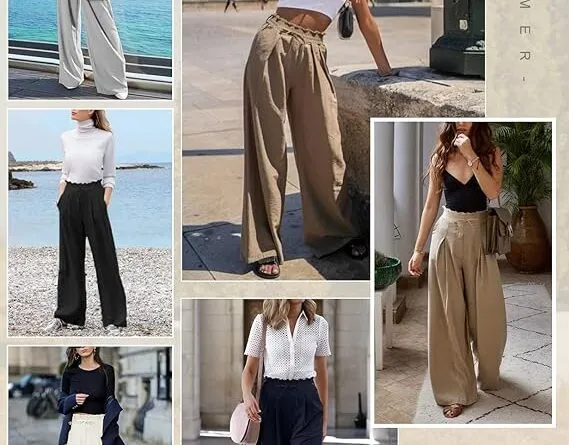 Stylish and Comfortable: Voqeen Womens Wide Leg Trousers Summer Culottes