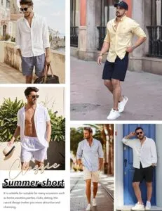 Lightweight and Comfortable: CMTOP Men's Summer Cotton Shorts