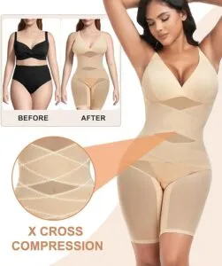 Empower Your Figure with Lonya Women Shapewear V Neck Tummy Control Body Shaper