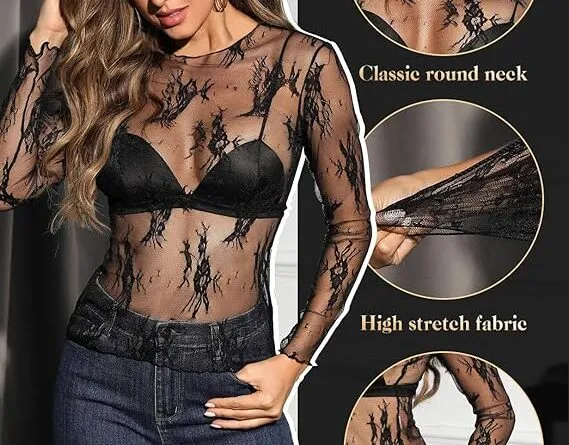 Unleash Your Inner Goddess with Xnova's Stunning Sheer Mesh Tops!