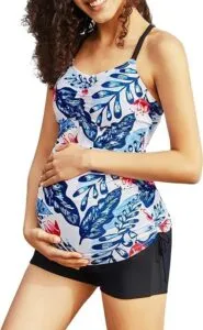 Elevate Your Maternity Swimwear with Maacie's Floral Print Tankini Sets