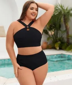 Sizzling Summer Style: Hanna Nikole's Plus Size Swimwear High Waist Bikini Set