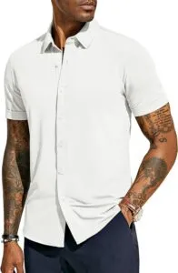 Men's Short Sleeve Dress Shirt Casual Shirts